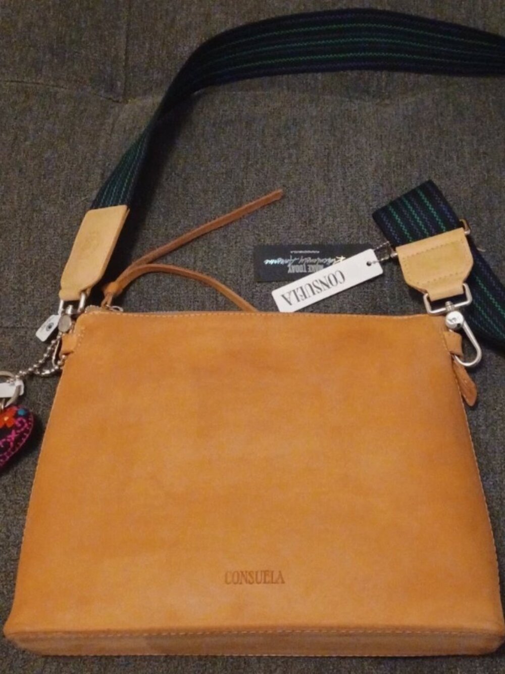 Consuela Tan Leather Diego Crossbody Handbag